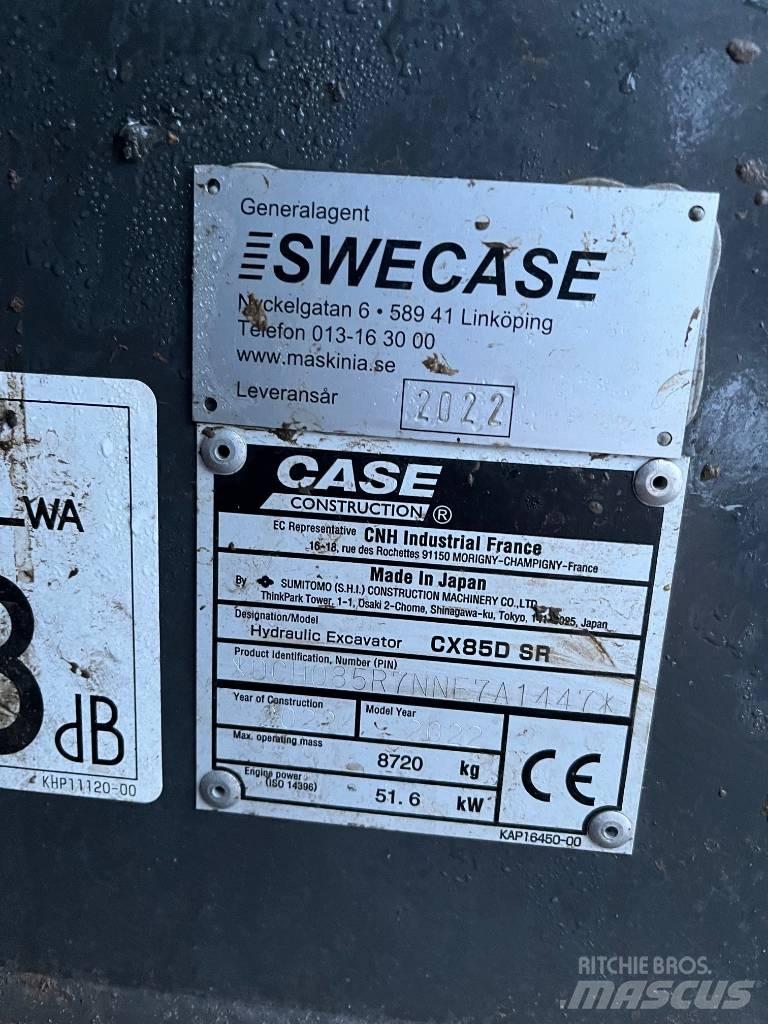 CASE CX 85 D SR Μίνι εκσκαφείς 7t - 12t