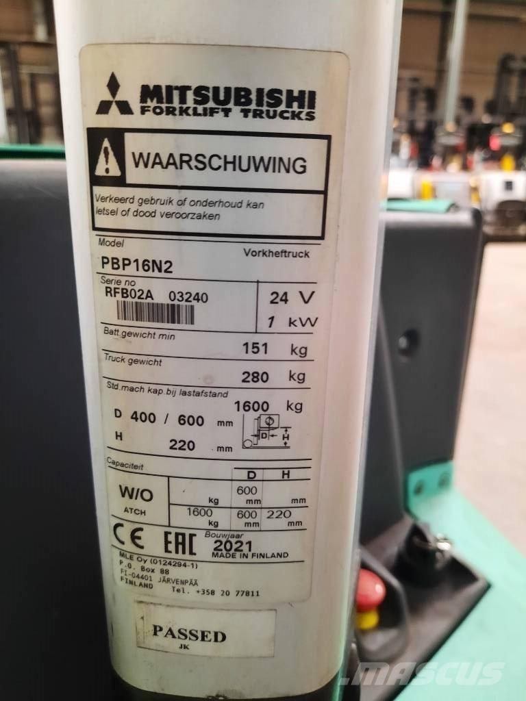 Mitsubishi PBP16N2 Χειροκίνητο περονοφόρο ανυψωτικό