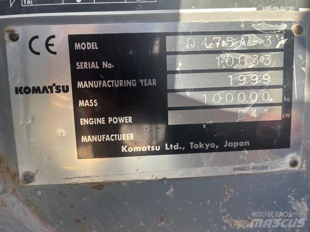 Komatsu D 475 A-3 Μπουλντόζες με ερπύστριες