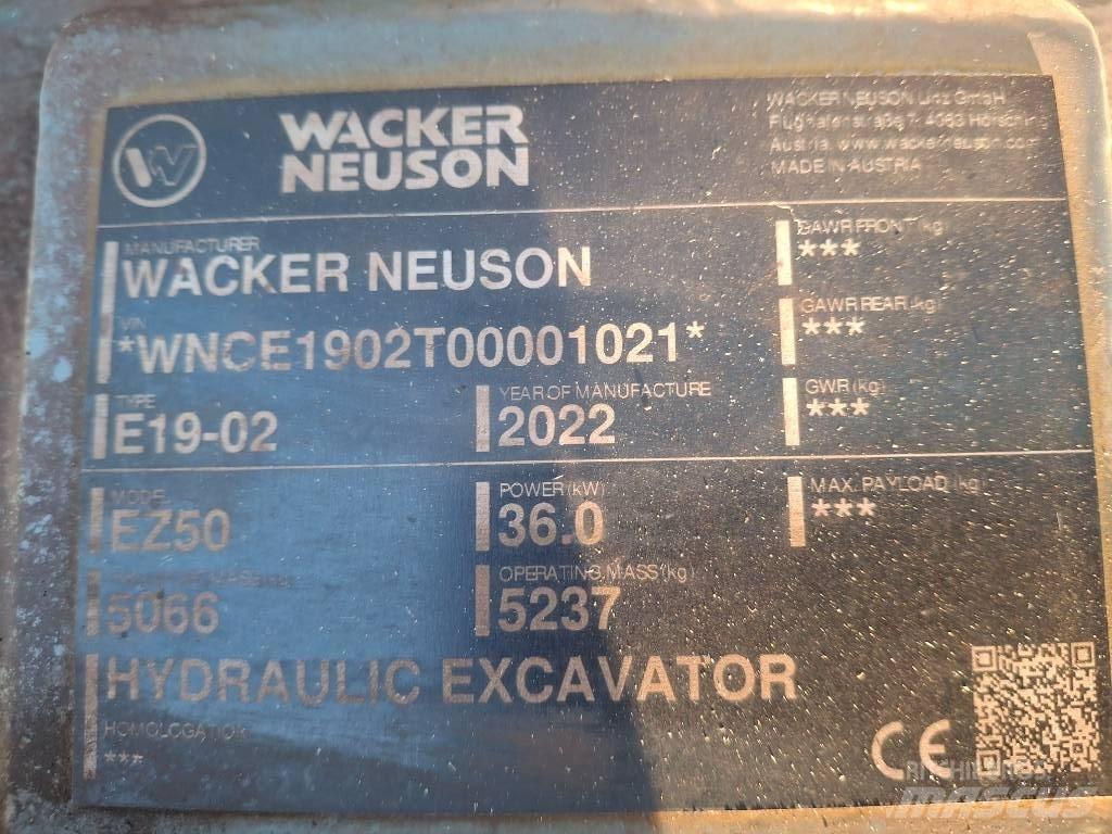 Wacker Neuson EZ50 Εκσκαφείς με ερπύστριες