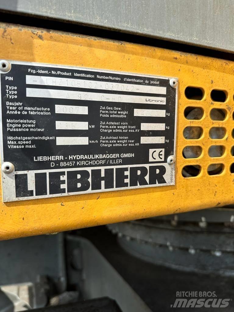Liebherr A 924C-HD Εκσκαφείς με τροχούς - λάστιχα