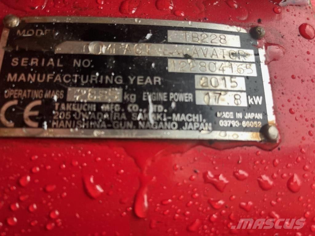 Takeuchi TB 228 Εκσκαφάκι (διαβολάκι) < 7t