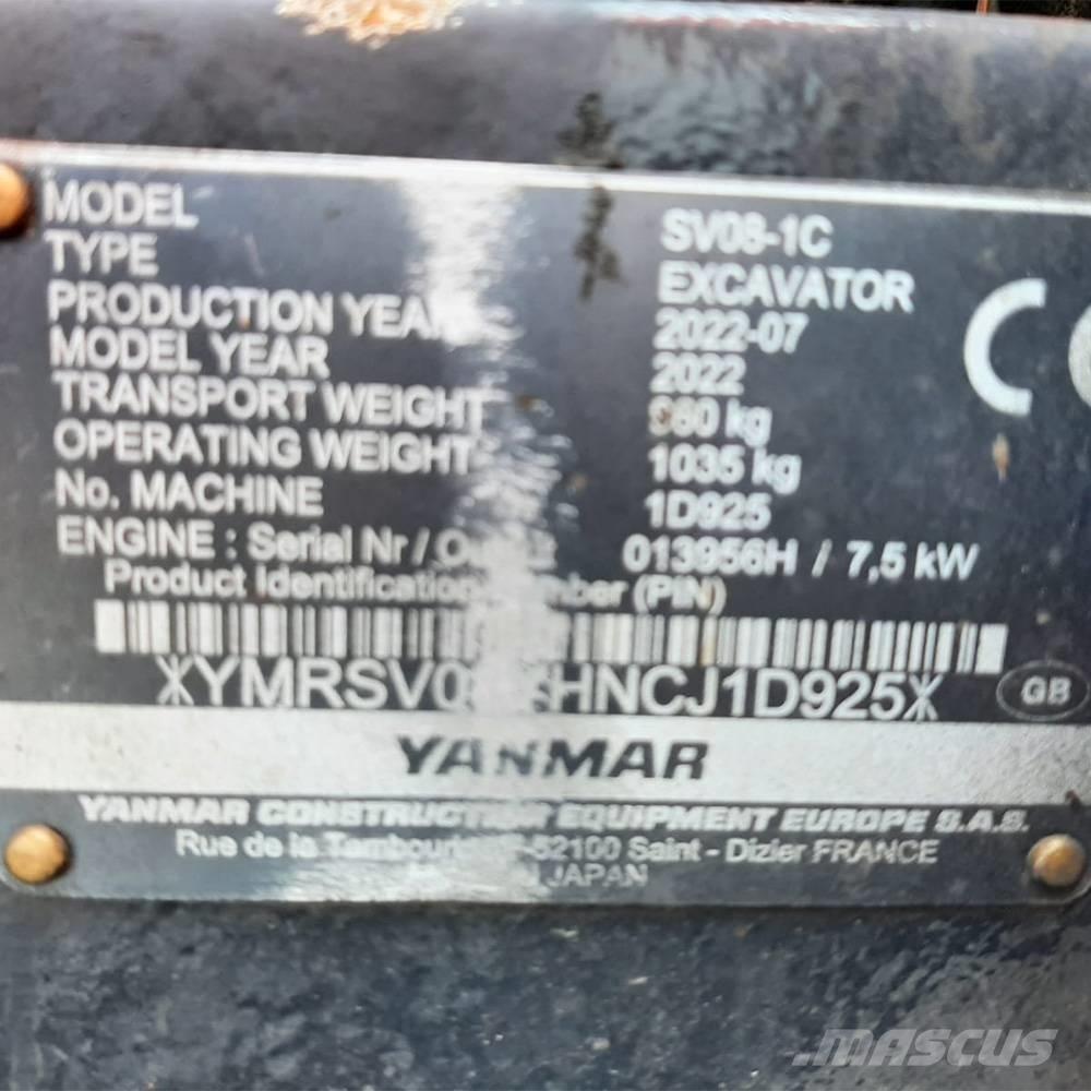 Yanmar SV 08 Εκσκαφάκι (διαβολάκι) < 7t