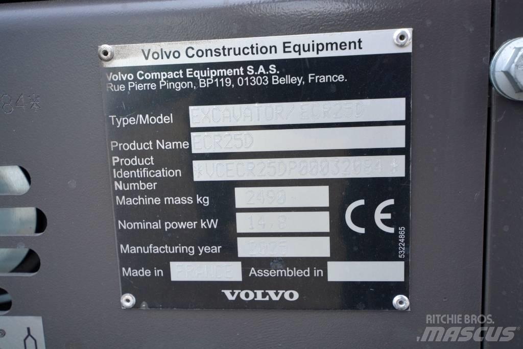 Volvo ECR 25 D Εκσκαφάκι (διαβολάκι) < 7t