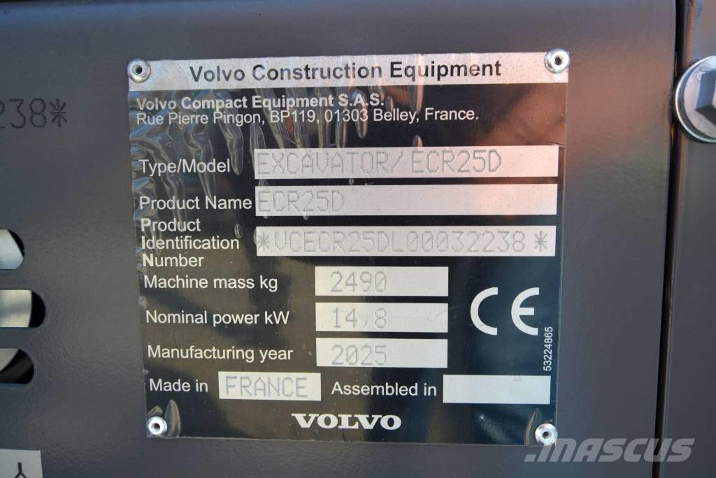 Volvo ECR 25 D Εκσκαφάκι (διαβολάκι) < 7t