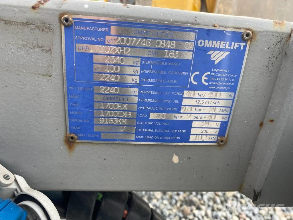 Omme 1700 EBX Εναέριες πλατφόρμες τοποθετημένες σε ρυμούλκα