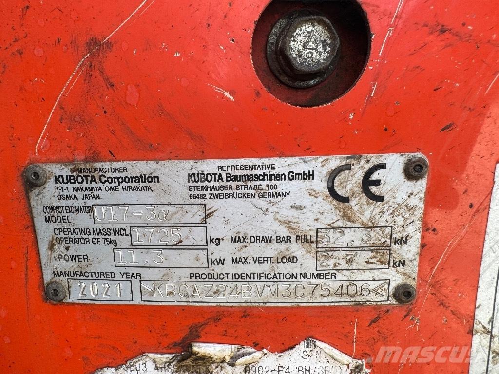 Kubota U 17-3 Εκσκαφάκι (διαβολάκι) < 7t
