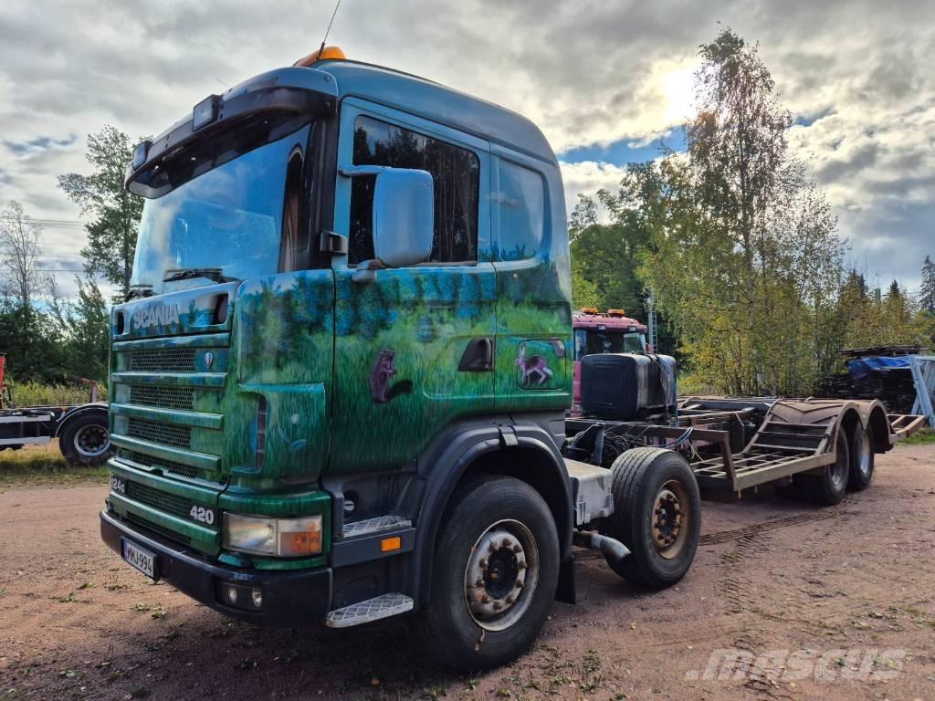Scania R 124 Φορτηγά μεταφοράς δασικών μηχανημάτων