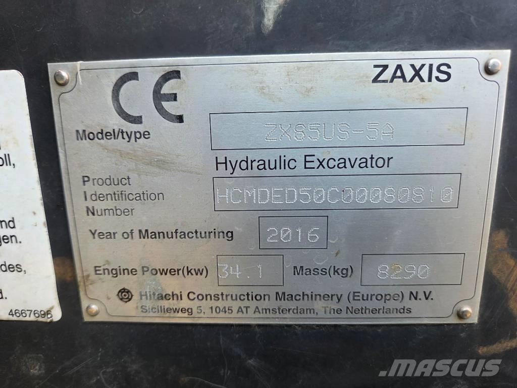 Hitachi ZX 85 US-5 A Μίνι εκσκαφείς 7t - 12t