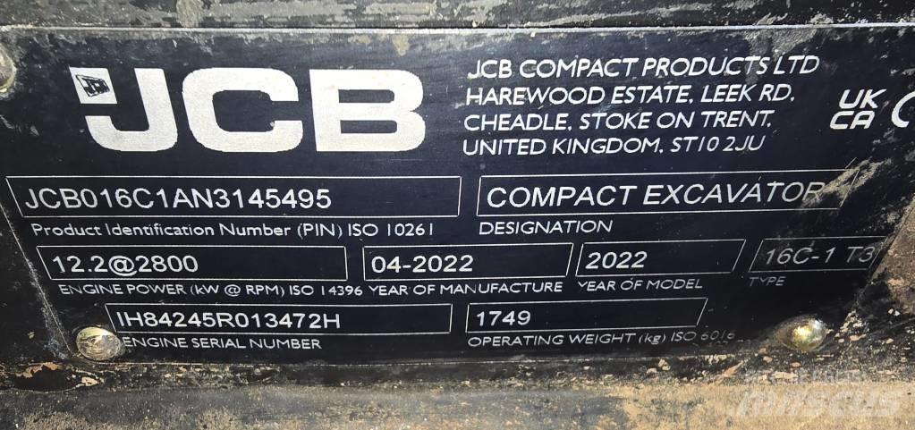 JCB 16C-1 Εκσκαφάκι (διαβολάκι) < 7t