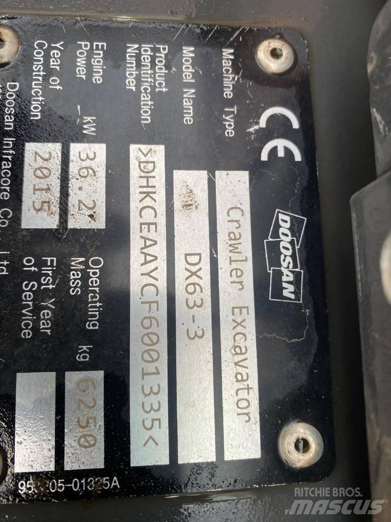 Doosan DX 63-3 Εκσκαφάκι (διαβολάκι) < 7t