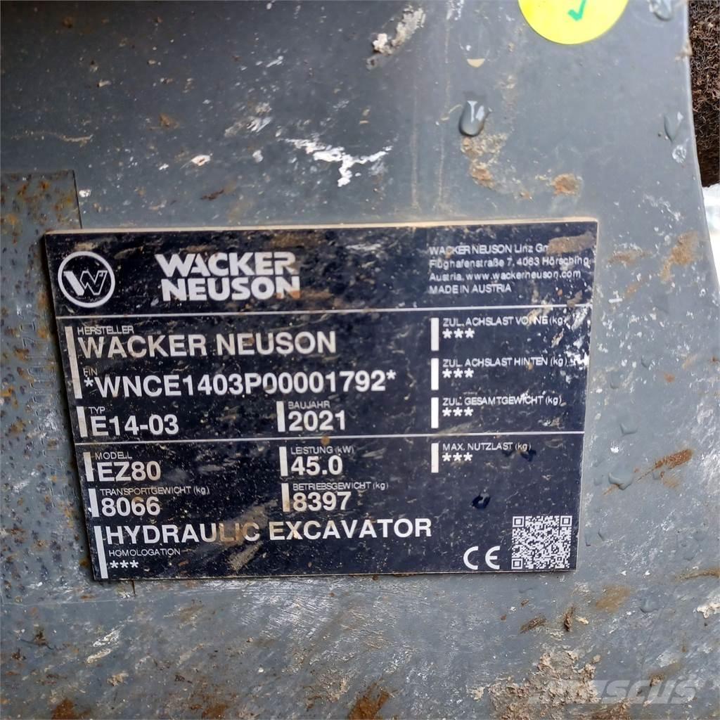 Wacker Neuson EZ80 Εκσκαφείς με ερπύστριες