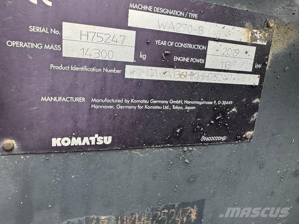 Komatsu WA 270-8 Φορτωτές με λάστιχα (Τροχοφόροι)