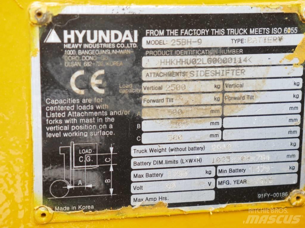 Hyundai 25 BH-9 Ηλεκτρικά περονοφόρα ανυψωτικά κλαρκ