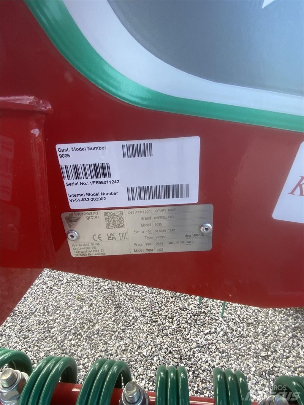 Kverneland 9035 Αναμοχλευτήρες