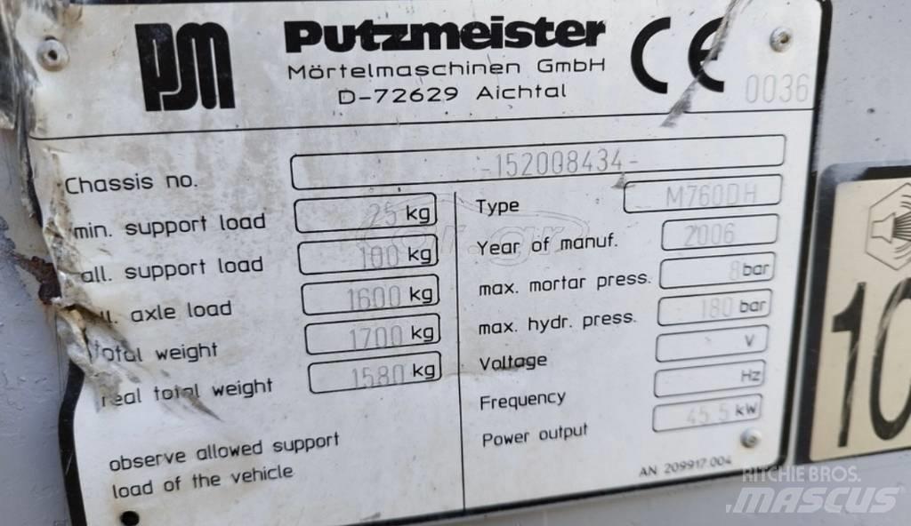 Putzmeister 760 Αντλίες επιχρίσματος