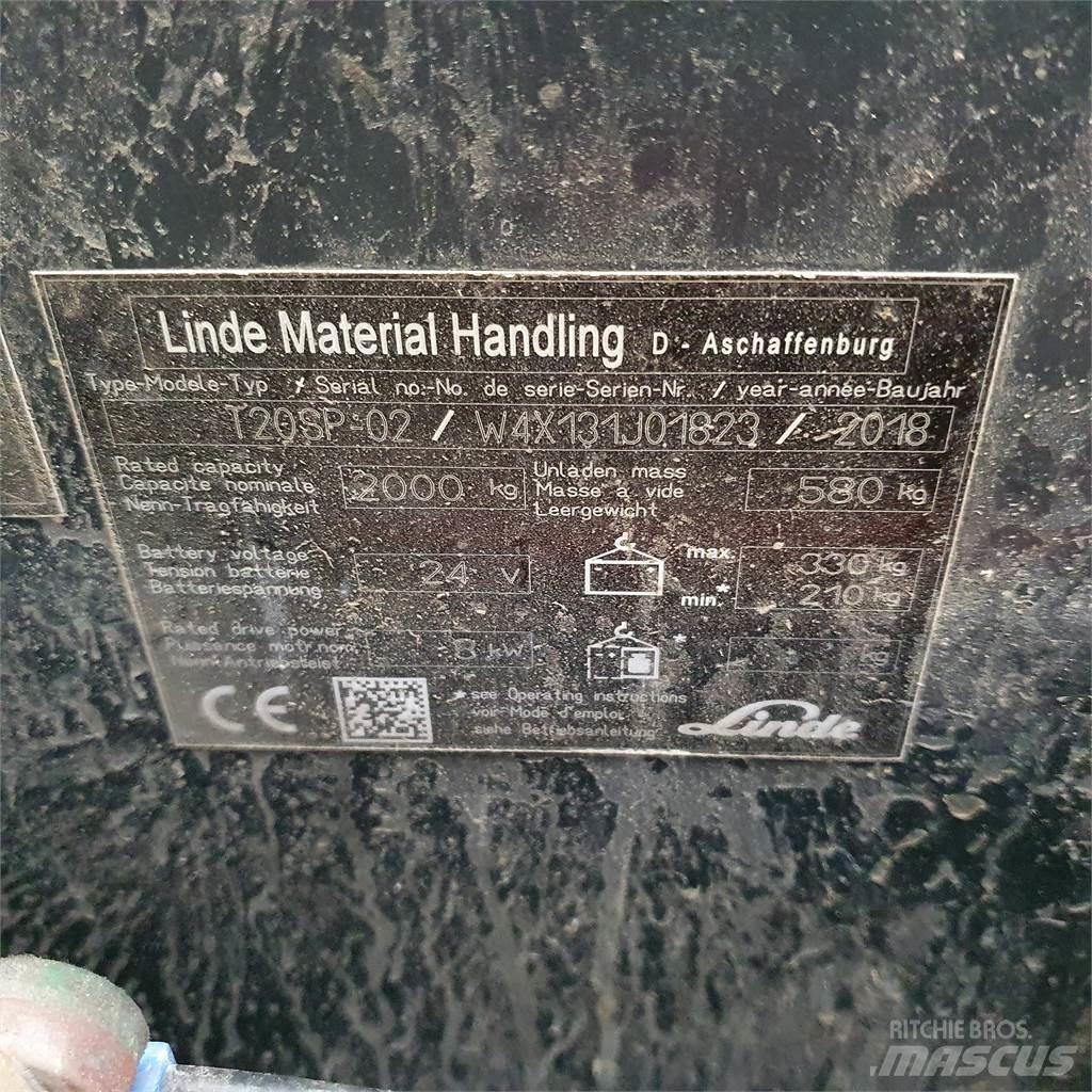 Linde T20SP kurz Χειροκίνητο περονοφόρο ανυψωτικό