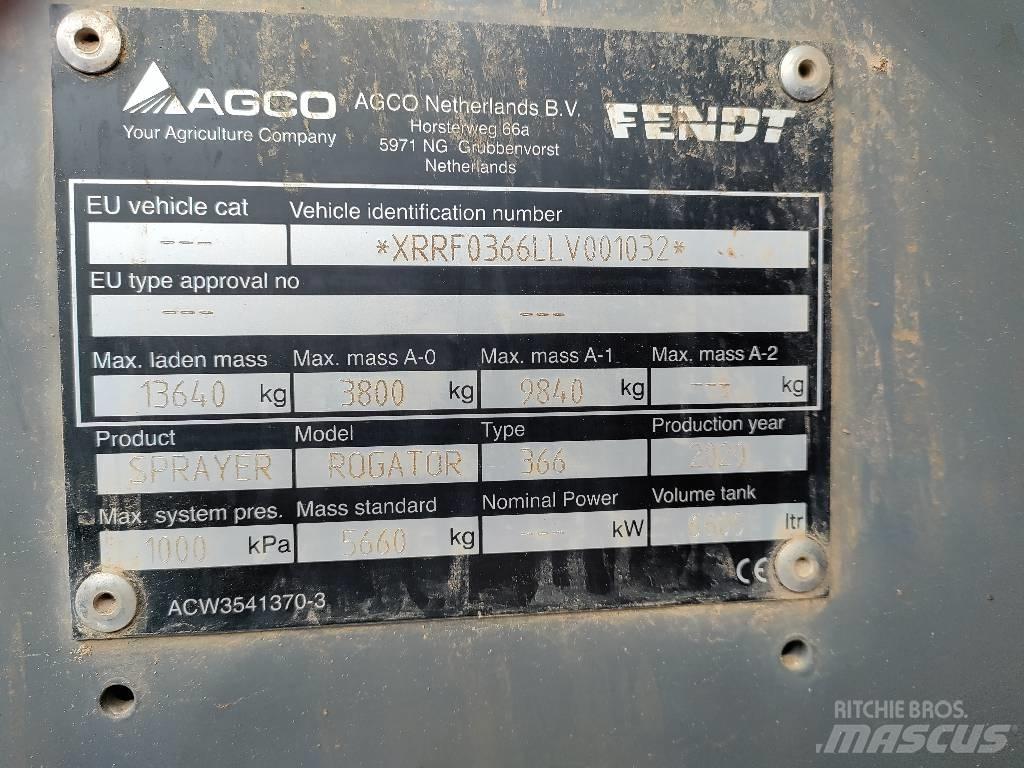 Fendt Rogator 366 Ρυμουλκούμενα ψεκαστικά
