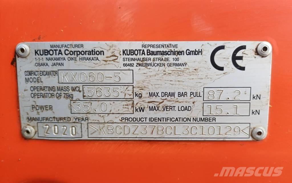 Kubota KX 060-5 Εκσκαφάκι (διαβολάκι) < 7t