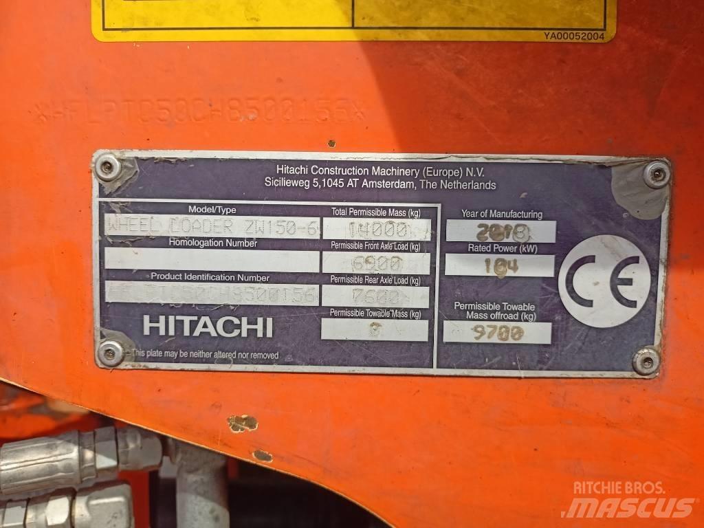 Hitachi ZW150 Φορτωτές με λάστιχα (Τροχοφόροι)