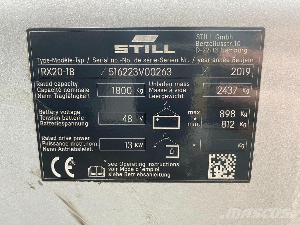 Still RX20-18 Ηλεκτρικά περονοφόρα ανυψωτικά κλαρκ