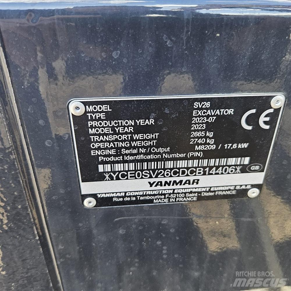 Yanmar SV 26 Εκσκαφάκι (διαβολάκι) < 7t