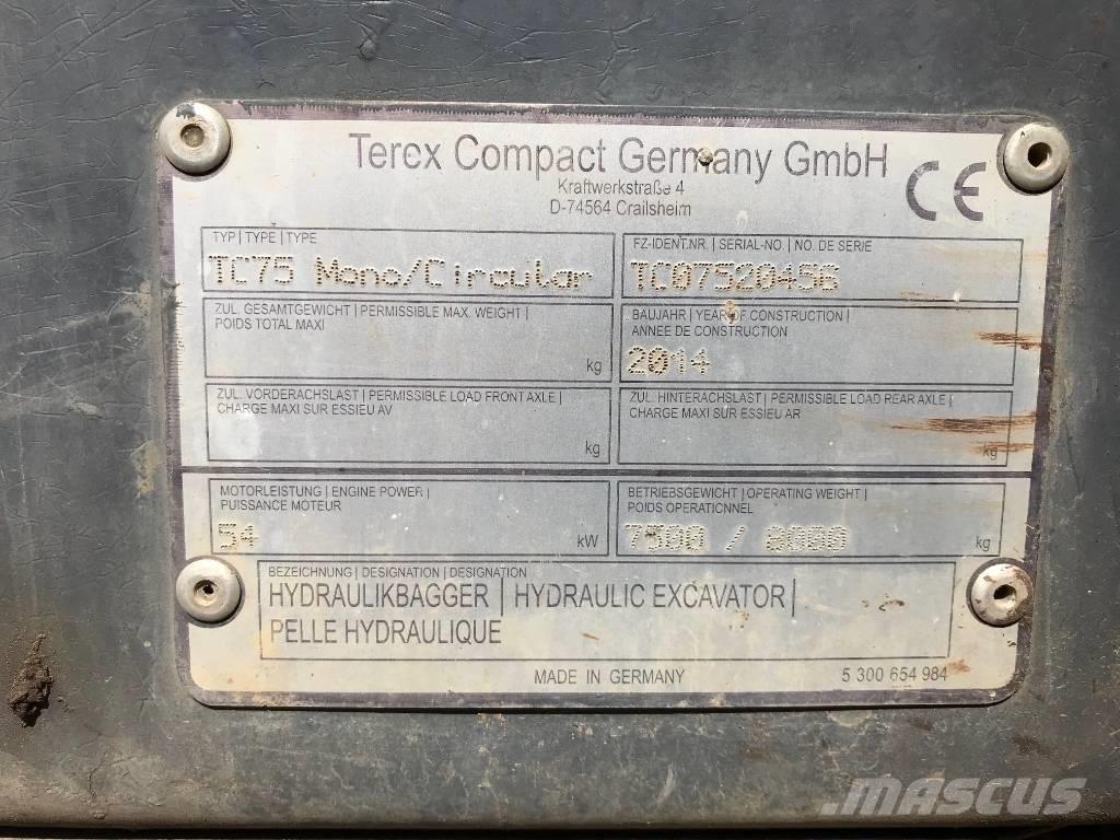 Terex TC 75 (Circular) Μίνι εκσκαφείς 7t - 12t