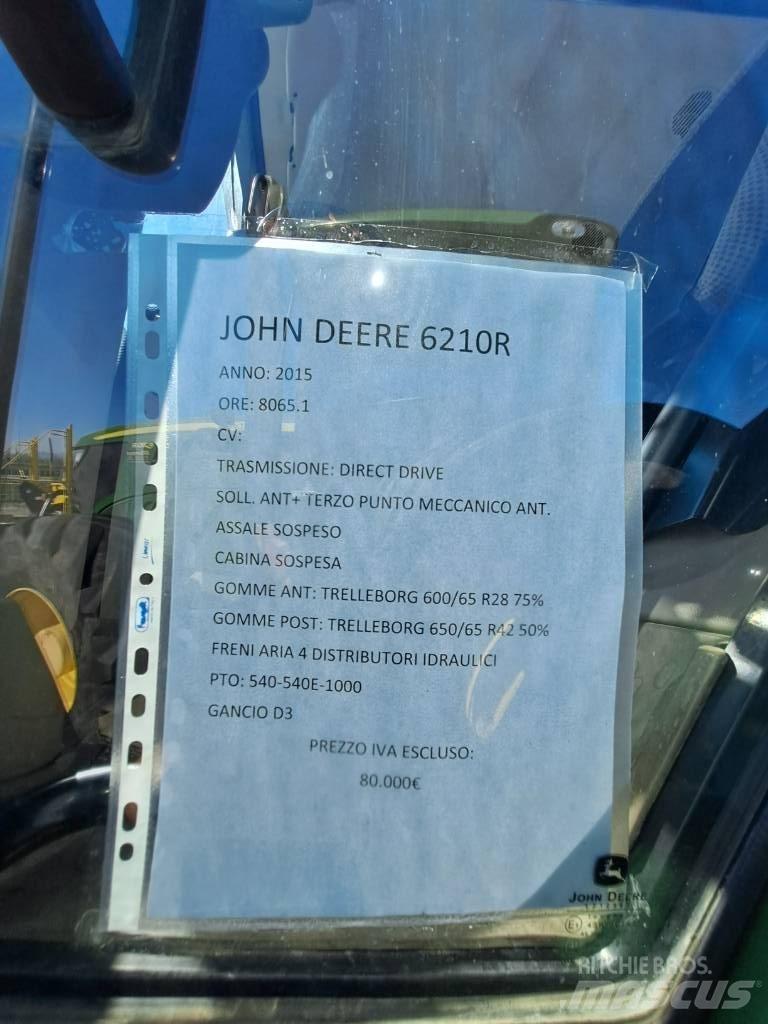 John Deere 6210 R Τρακτέρ