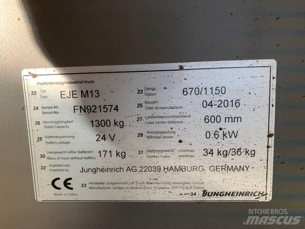 Jungheinrich EJE M13 Χειροκίνητο περονοφόρο ανυψωτικό