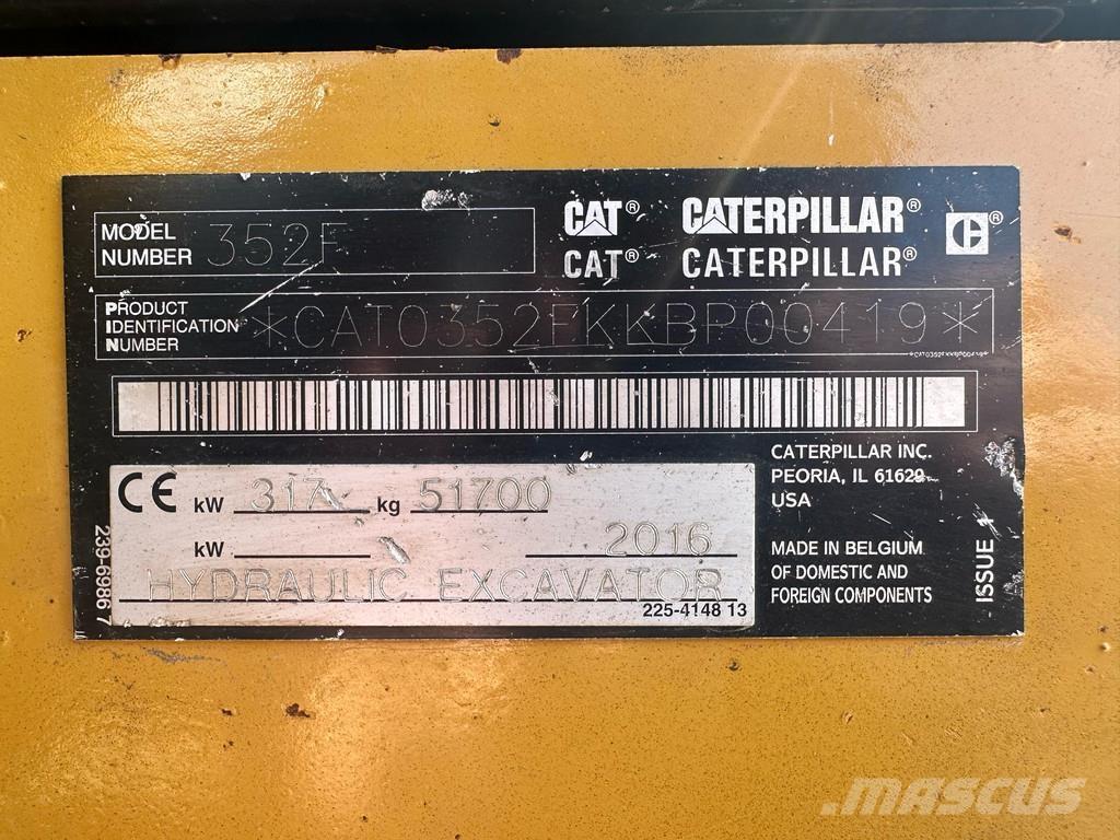 CAT 352F Εκσκαφείς με ερπύστριες