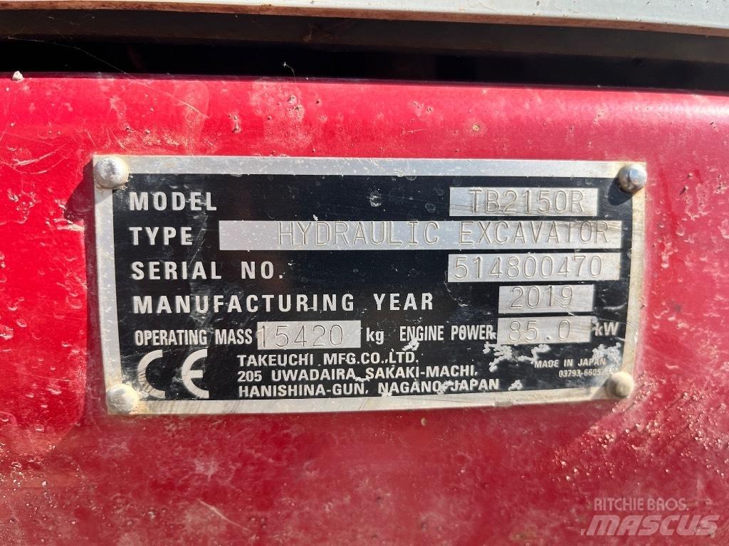 Takeuchi TB 2150 R Εκσκαφείς με ερπύστριες