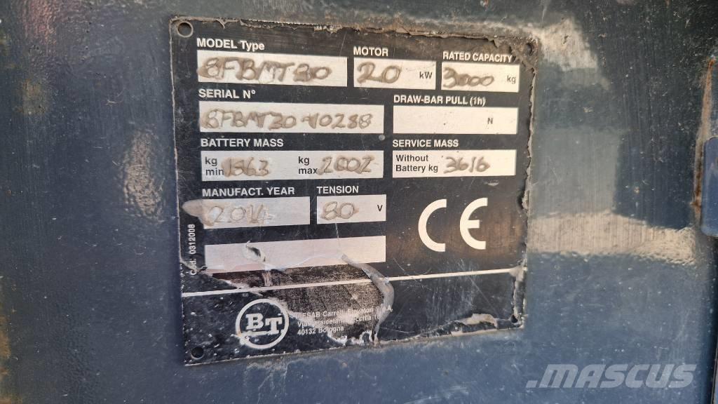 Toyota 8 FBMT 30 Ηλεκτρικά περονοφόρα ανυψωτικά κλαρκ