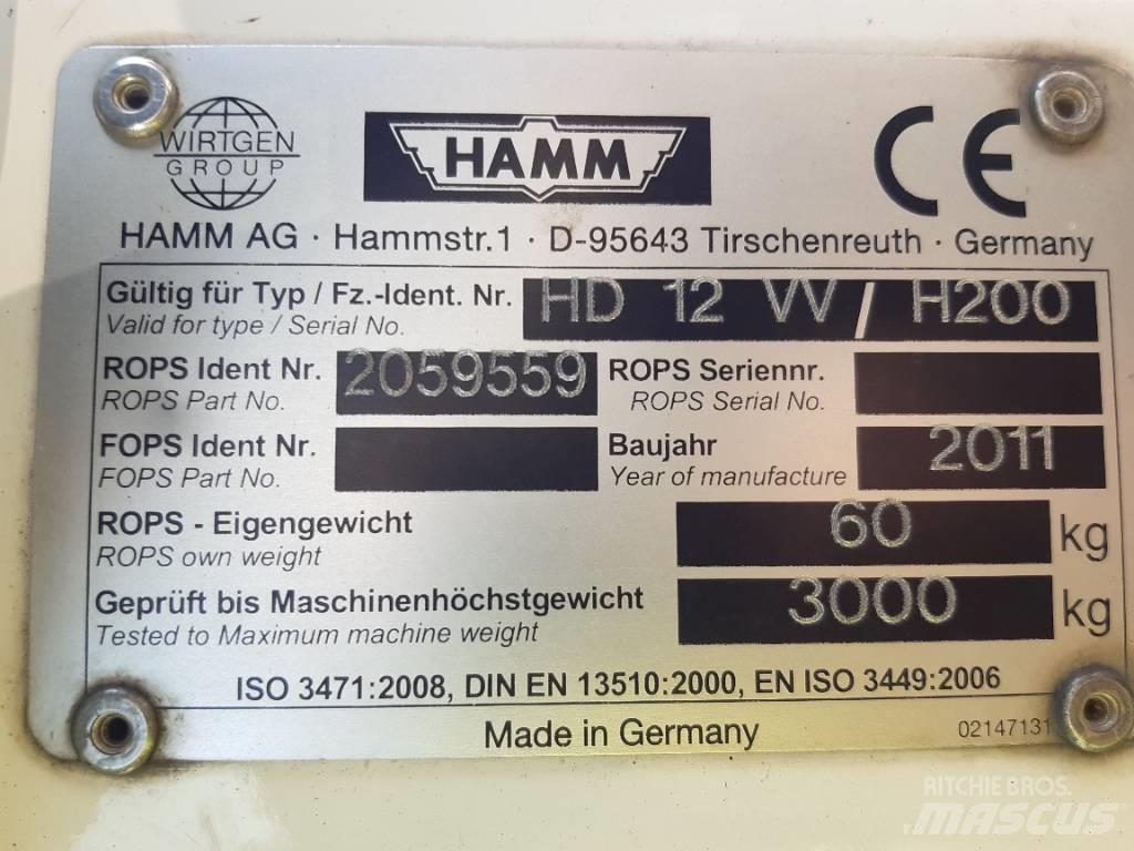 Hamm HD 12 VV Οδοστρωτήρες διπλού κυλίνδρου