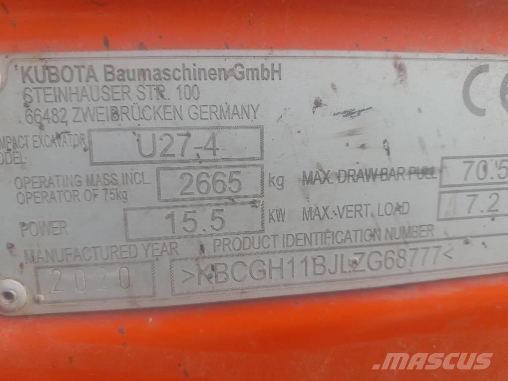 Kubota U 27-4 Εκσκαφάκι (διαβολάκι) < 7t