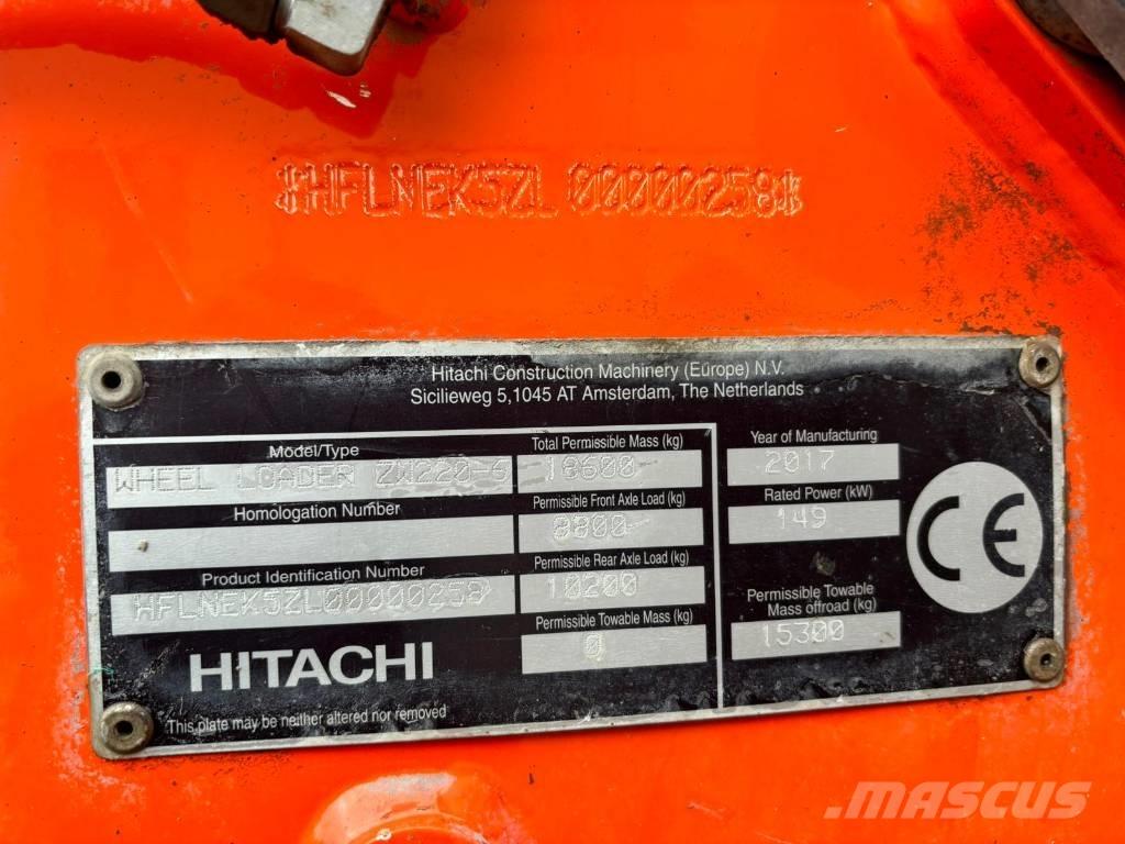 Hitachi ZW 220-6 Φορτωτές με λάστιχα (Τροχοφόροι)
