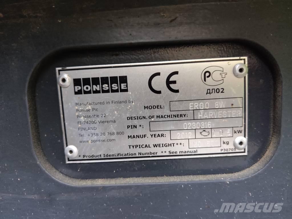 Ponsse ERGO 8W Θεριζοαλωνιστικές μηχανές