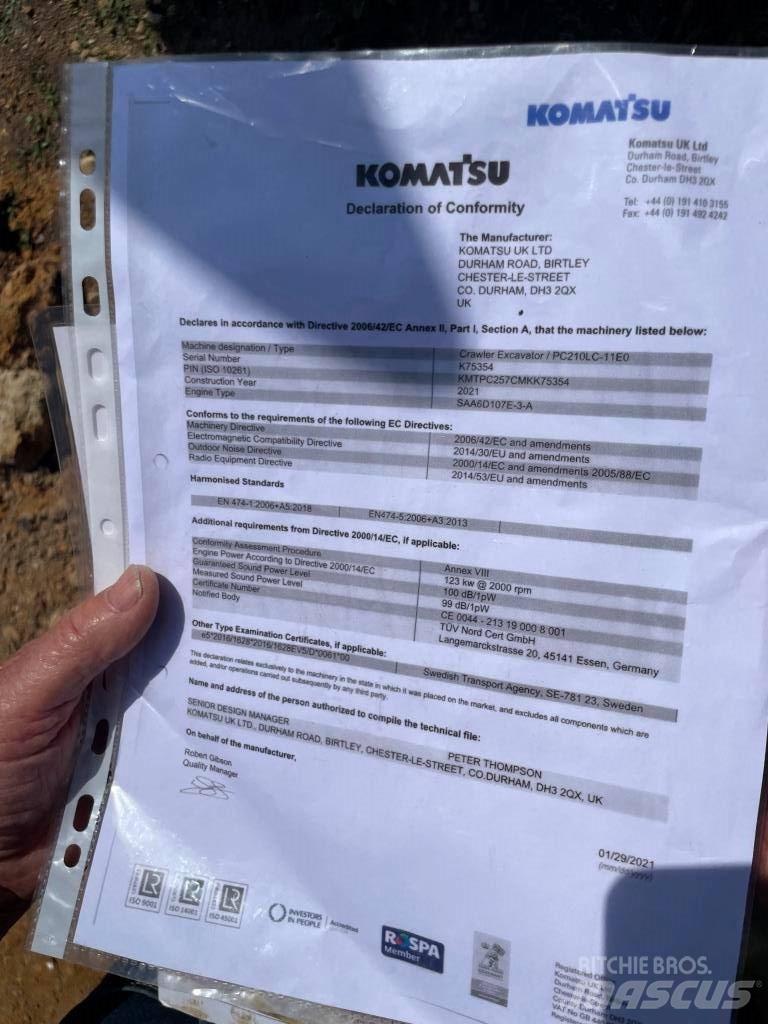 Komatsu PC210LC-11E0 Εκσκαφείς με ερπύστριες