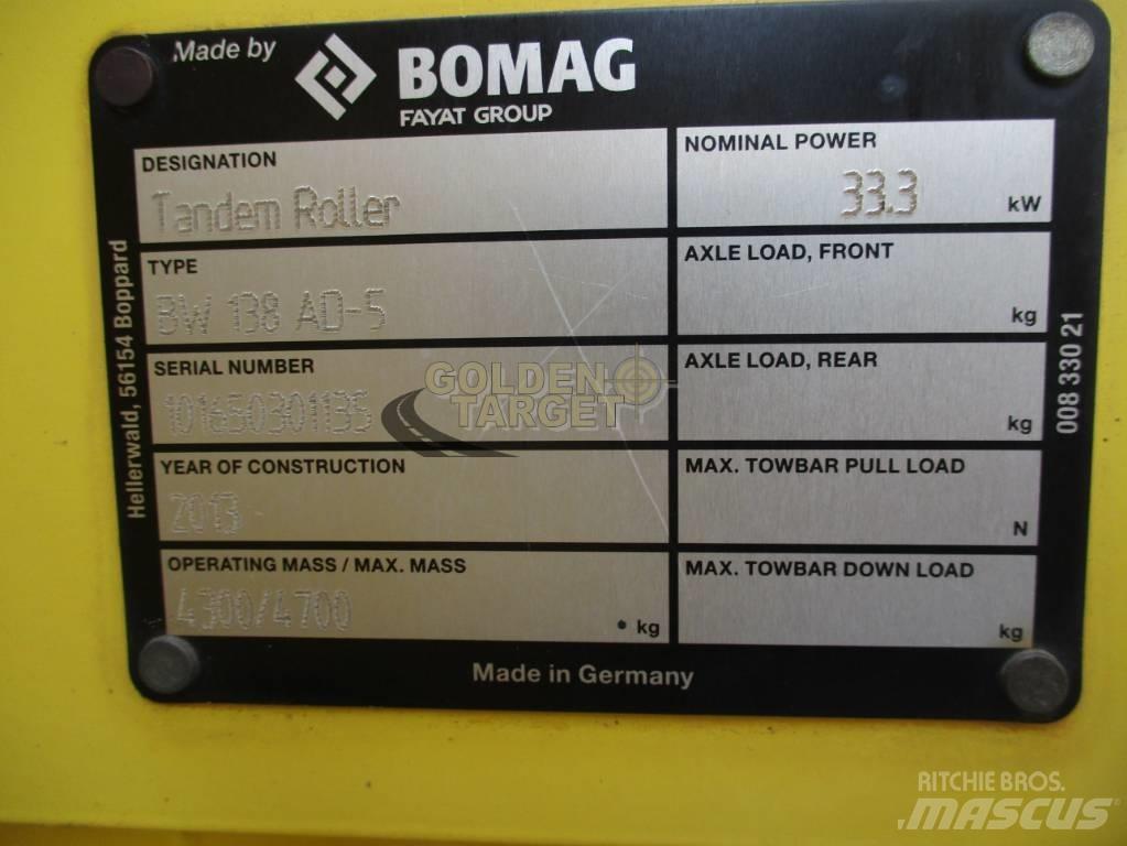 Bomag BW 138 AD-5 Οδοστρωτήρες διπλού κυλίνδρου