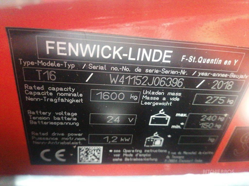 Linde T16 Χειροκίνητο περονοφόρο ανυψωτικό