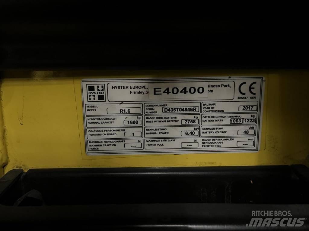 Hyster R1.6 Ανυψωτικά στενών δρόμων