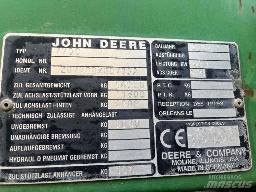 John Deere 7700 Μηχανές χορτονομής