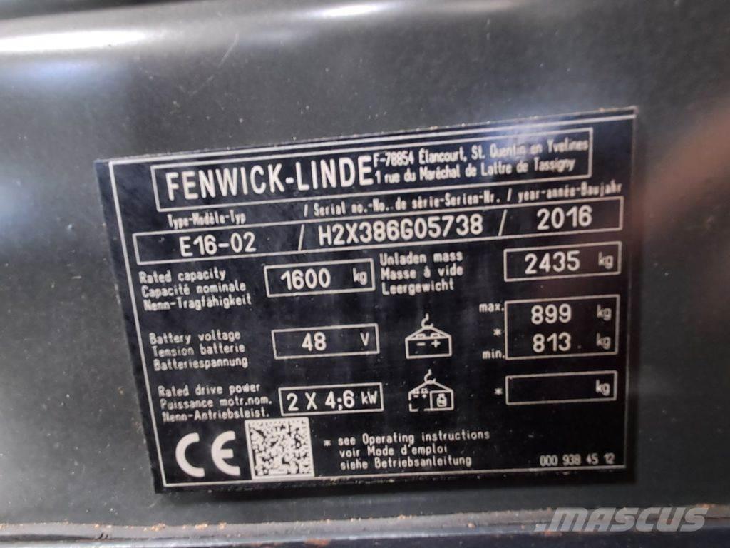 Linde E16-02 Ηλεκτρικά περονοφόρα ανυψωτικά κλαρκ