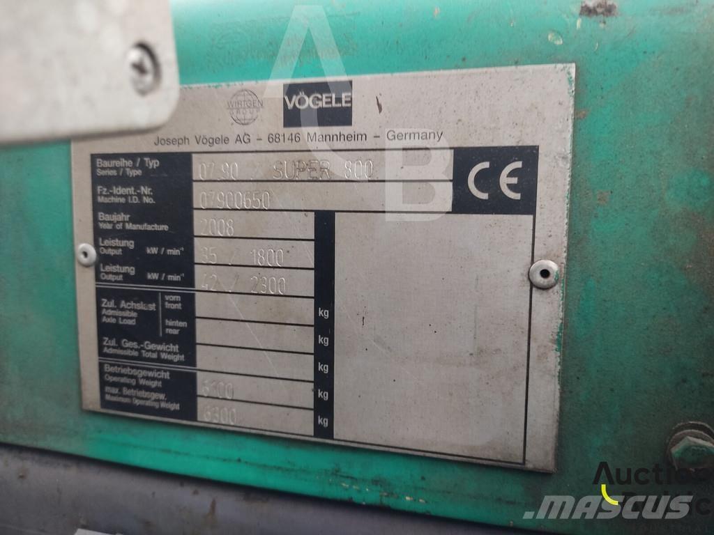 Vögele Super 800 Επίστρωση ασφάλτου