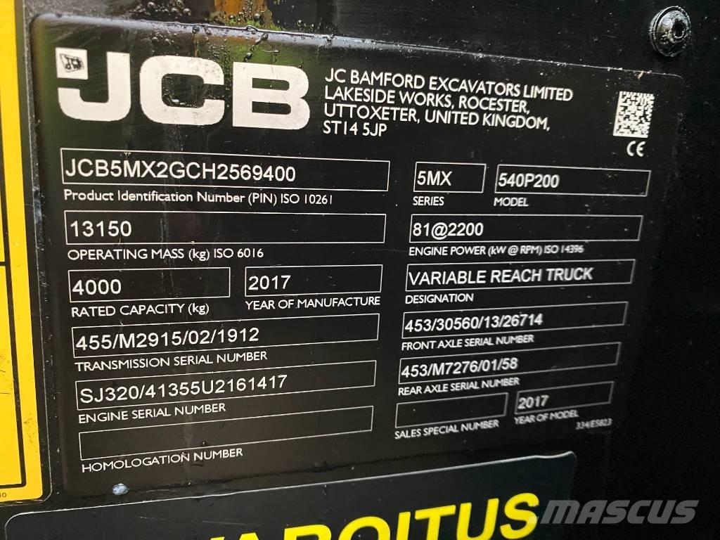 JCB 540P200 S 4WS Τηλεσκοπικοί ανυψωτές