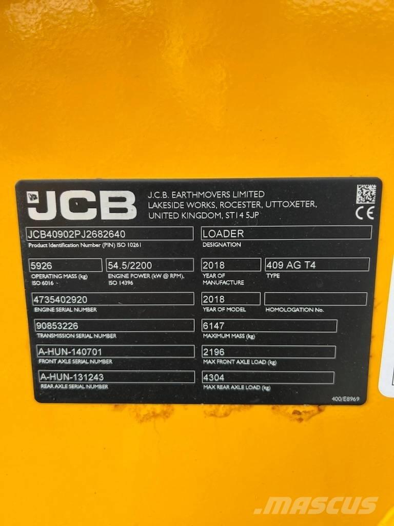 JCB 409 Φορτωτές με λάστιχα (Τροχοφόροι)