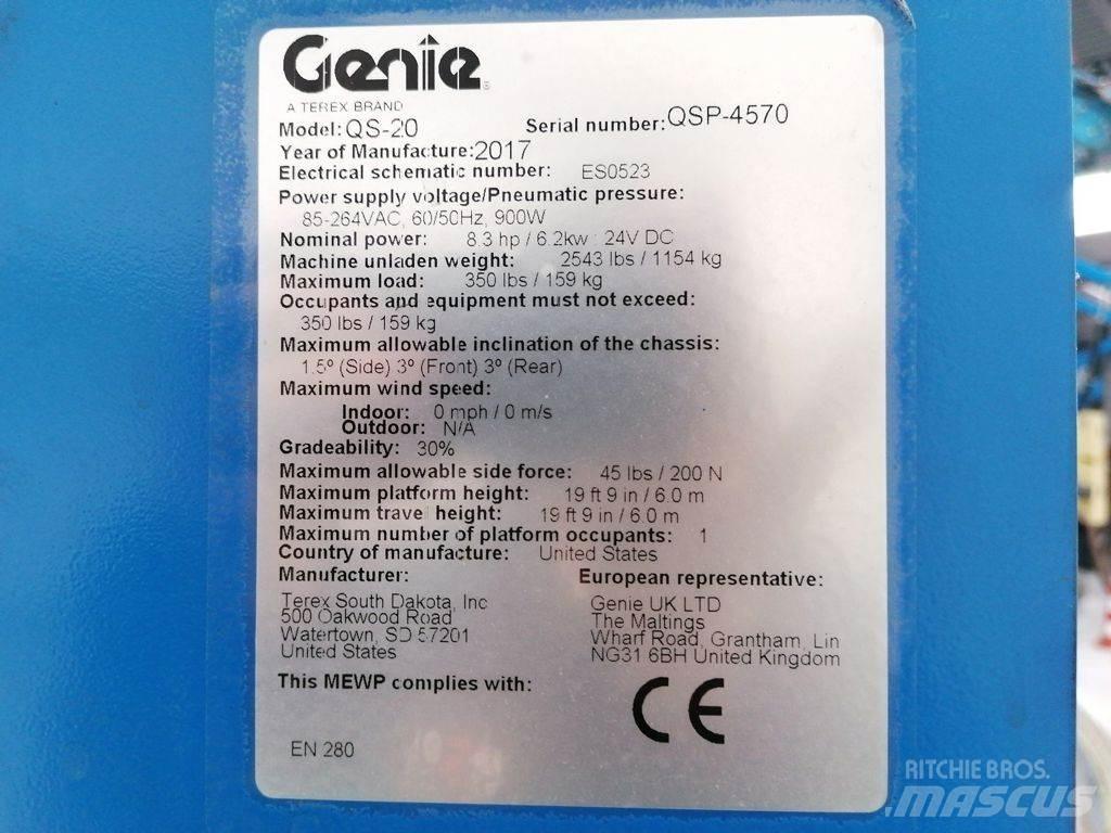 Genie QS-20 Ανυψωτήρες με τηλεσκοπικό βραχίονα