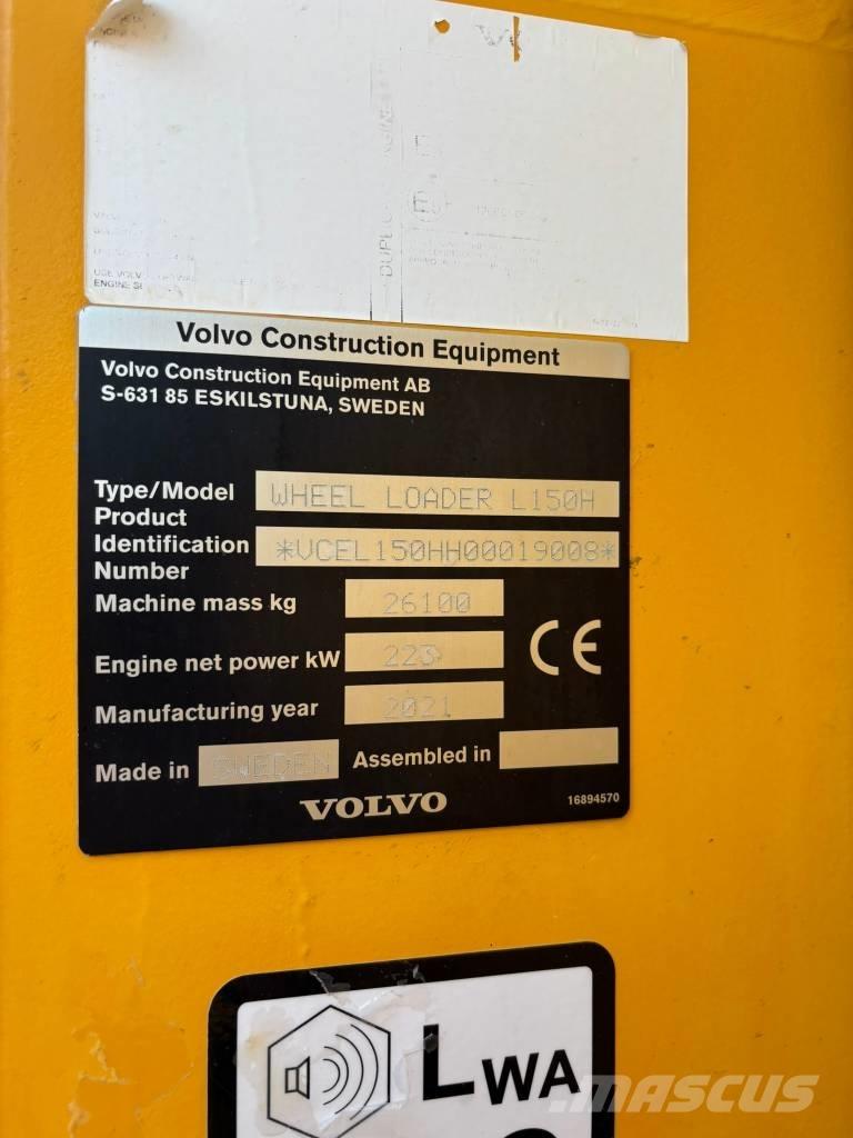 Volvo L150H Φορτωτές με λάστιχα (Τροχοφόροι)