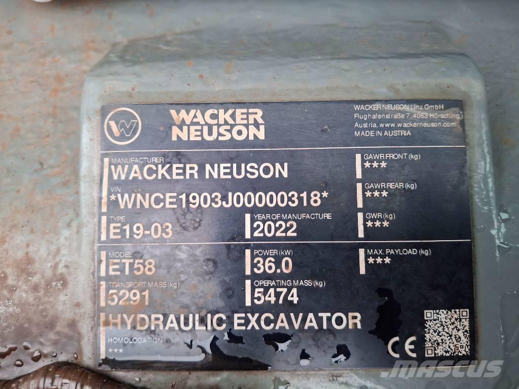 Wacker Neuson ET58 Εκσκαφείς με ερπύστριες