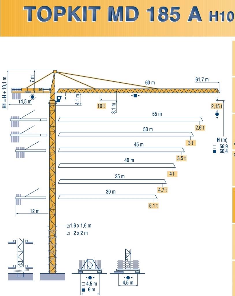 Potain MD 185 A H10 Πυργογερανοί