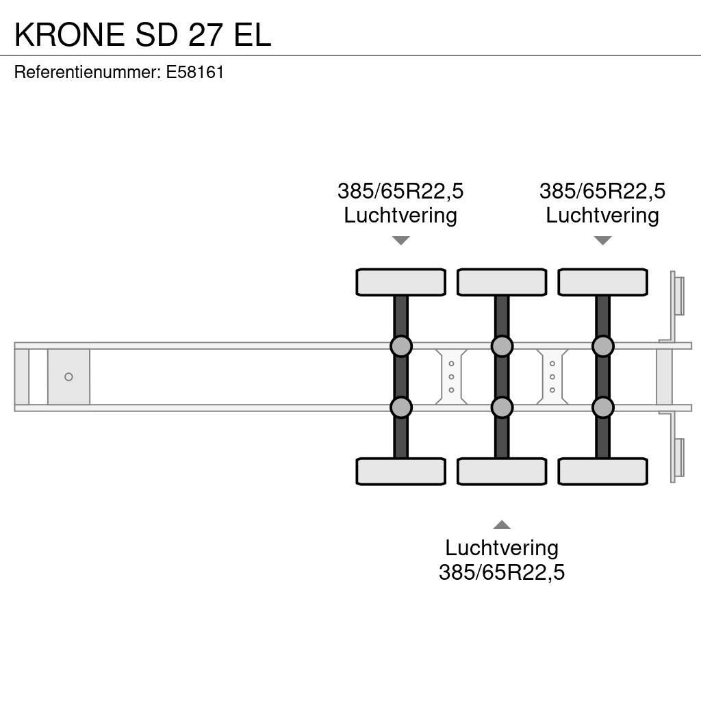 Krone SD 27 EL Επίπεδες/πλευρικώς ανοιγόμενες ημιρυμούλκες